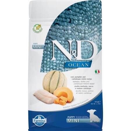 N&D Dog Ocean Cod Pumpkin Cantaloupe Melon Puppy Mini 800 GR