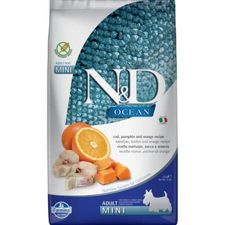 N&D Dog Ocean Codfish Pumpkin Orange Adult Mini 2.5KG