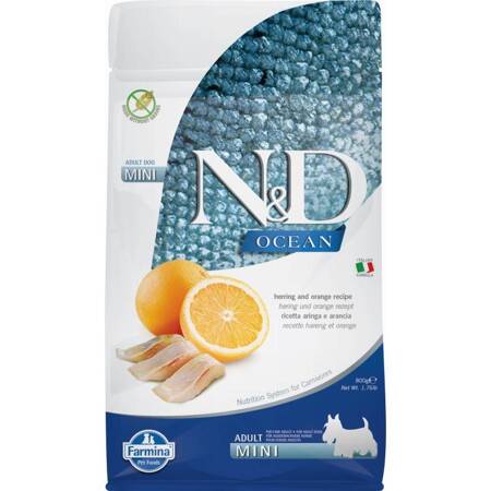 N&D Dog Ocean Herring Orange Adult Mini 800G