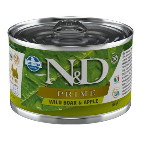 N&D Dog Prime Boar Apple 140g Karma Mokra Dla Psów Dzik Jabłko