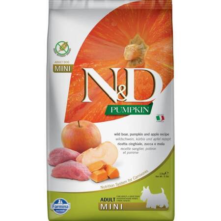 N&D GF Pumpkin Boar Apple Adult Mini 2,5kg