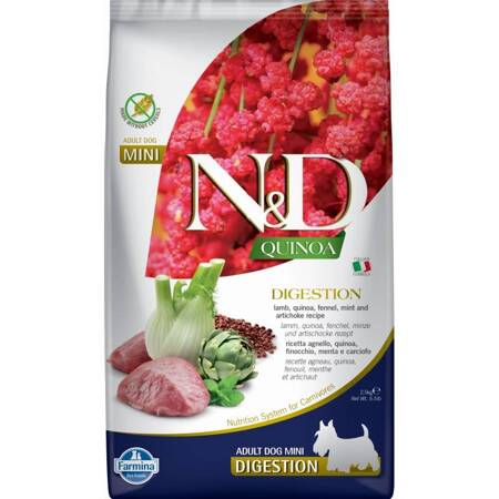 N&D ND Quinoa Dog Digestion Adult Mini 2,5kg Sucha Karma Dla Psa