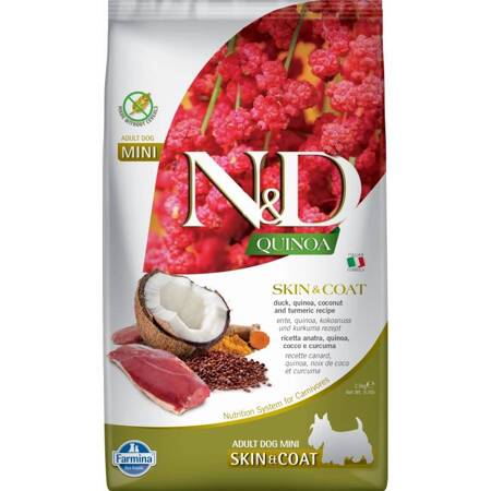 N&D  Quinoa Skin Coat Duck Coconut Adult Mini 2,5 KG