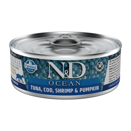 N&D cat Ocean Tuna, Cod, Shrimp & Pumpkin Tuńczyk, dorsz, łosoś, dynia Karma Kota