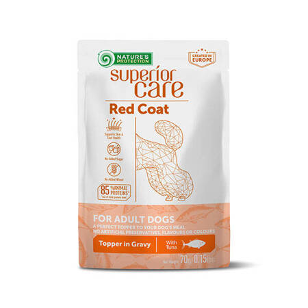 Nature's Protection Superior Care Red Coat 70g Mokra Karma Dla Psa O Rudym I Brązowym Umaszczeniu Z Tuńczykiem