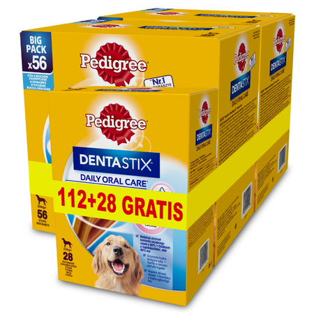 PEDIGREE DentaStix Duże Rasy 112szt + 28szt GRATIS (140szt) Gryzak Dentystyczny Dla Psa