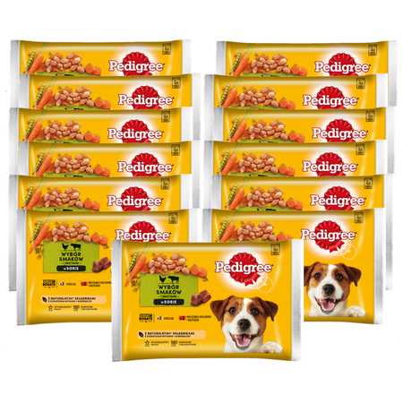 Pedigree 13x400g (52szt. saszetek) Mokra Karma Dla Psów Kurczak, Wołowina Z Wątróbką W Sosie