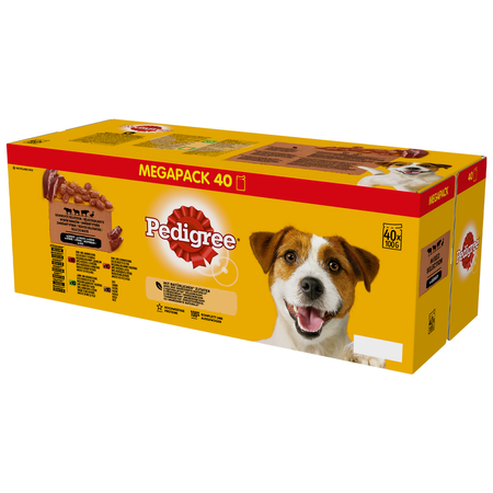 Pedigree Adult 40x100g Mokra Karma Dla Psa Wołowina, Kaczka, Jagnięcina W Sosie Saszetki