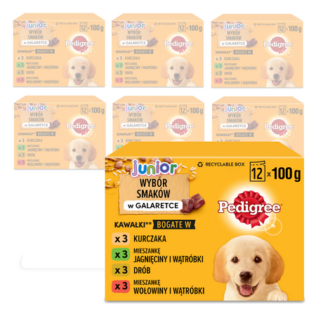 Pedigree Junior Saszetka 84x100g Mokra Karma W Galaretce Dla Psa Mix Czterech Smaków