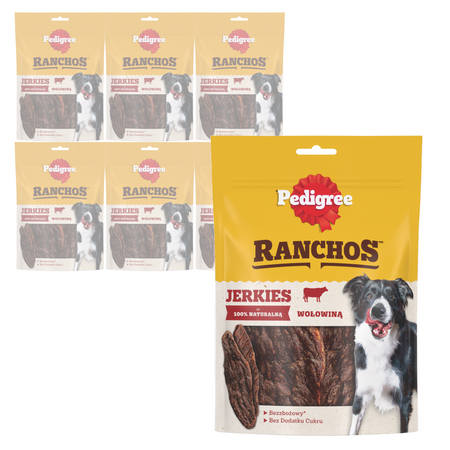 Pedigree Ranchos Jerkies 7x70g Bezzbożowy Przysmak Dla Psa Z Wołowiną