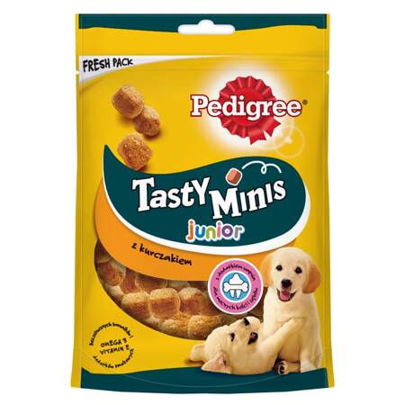 Pedigree Tasty Minis Junior 125g Przysmak Dla Szczeniąt z Kurczakiem