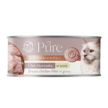 Pet Republic Pure Mokra Karma Dla Kota Filet Z Kurczaka W Sosie 80g