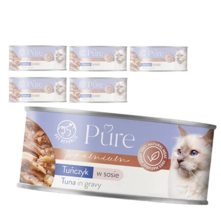 Pet Republic Pure Mokra Karma Dla Kota Z Tuńczykiem W Sosie 6x80g