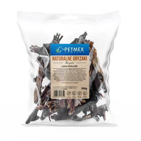 Petmex Łapki Królicze 500g Gryzak Naturalny Przysmak Dla Psa