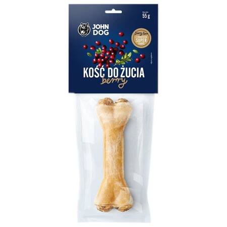 Przysmak Dla Psa John Dog Berry Kość Do Żucia Z Żurawiną 12cm