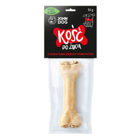 Przysmak Dla Psa John Dog Kość Do Żucia Ze Żwaczem Wołowym 12cm