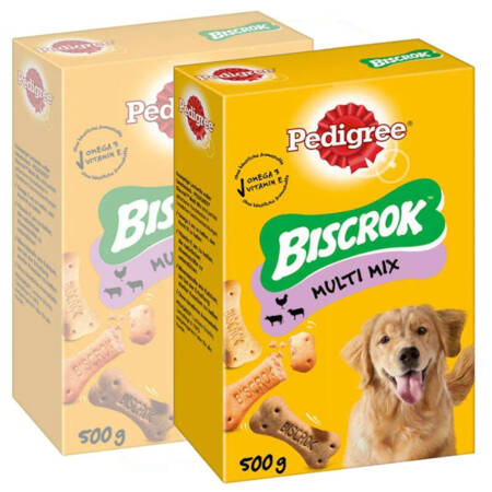 Przysmak Dla Psa Pedigree Biscrok Multi Mix 2x500g Chrupiące Ciasteczka