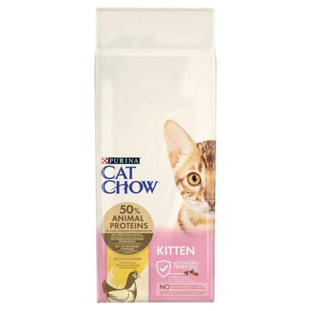 Purina Cat Chow Kitten 15kg Sucha Karma Dla Kociąt Bogata W Kurczaka