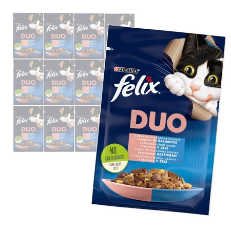 Purina Felix Fantastic Duo Mokra Karma Dla Kota Z Łososiem I Sardynką W Galaretce 12x85g