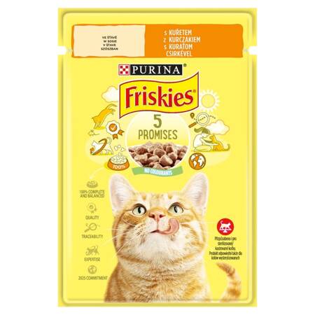 Purina Friskies z Kurczakiem 85g Mokra Karma Dla Kota w Sosie