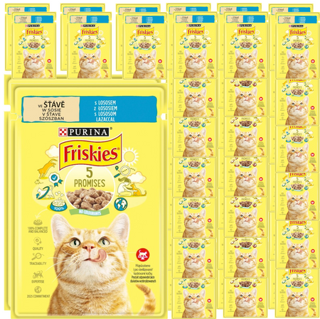 Purina Friskies z Łososiem 48x85g Mokra Karma Dla Kota w Sosie