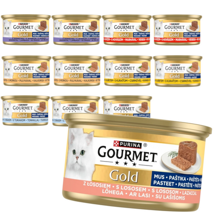 Purina Gourmet Gold Mus Mix Smaków 12x85g Mokra Karma Dla Kota