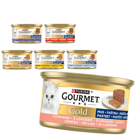 Purina Gourmet Gold Mus Mix Smaków 6x85g Mokra Karma Dla Kota