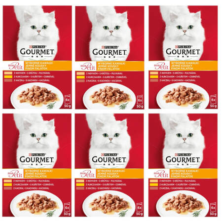 Purina Gourmet Mon Petit Mix Drobiowe Smaki 36x50g Mokra Karma Dla Kota Wyborne Kawałki