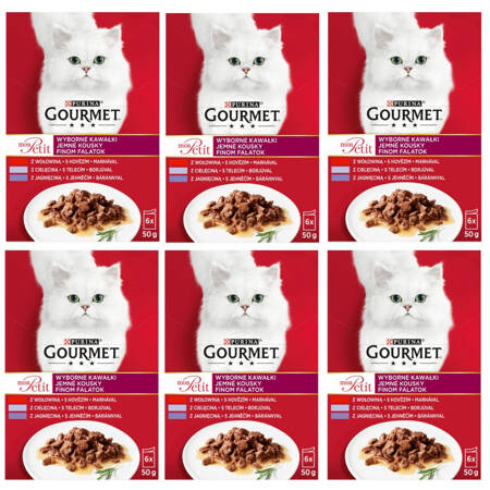 Purina Gourmet Mon Petit Mix Mięsne Smaki 36x50g Mokra Karma Dla Kota Wyborne Kawałki