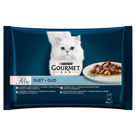 Purina Gourmet Perle Duet Rybny 4x85g Mokra Karma Dla Kota