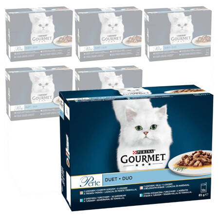 Purina Gourmet Perle Duet Rybny 72x85g Mokra Karma Dla Kota