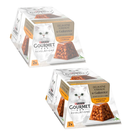 Purina Gourmet Revelations 4x57g Mokra Karma Dla Kota Kurczak W Galaretce