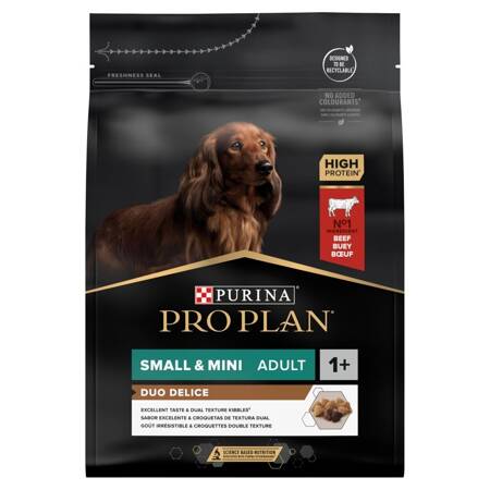 Purina Pro Plan Adult Small & Mini Duo Delice 2,5kg Sucha Karma Dla Dorosłych Psów z Wołowiną