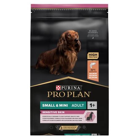 Purina Pro Plan Adult Small & Mini Sensitive Skin 7kg Sucha Karma Dla Dorosłych Psów z Łososiem