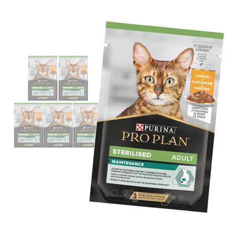 Purina Pro Plan Adult Sterilised Maintenance 6x85g Mokra Karma Dla Kota z Kurczakiem w Sosie