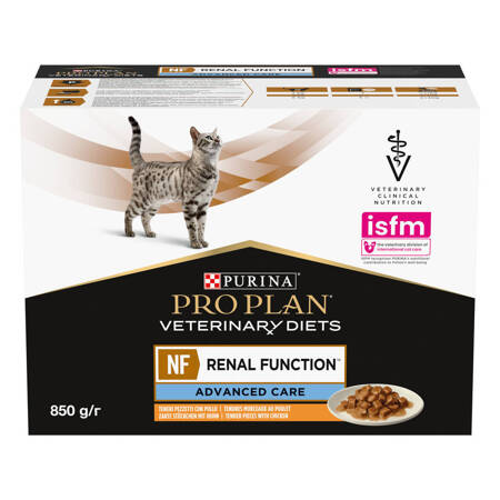 Purina Pro Plan Veterinary Diets NF Renal Function Mokra Karma Dla Kota Z Kurczakiem 10x85g Niewydolność Nerek