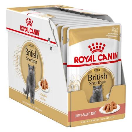 ROYAL CANIN British Shorthair 12x85g karma mokra w sosie dla kotów dorosłych rasy brytyjski krótkowłosy