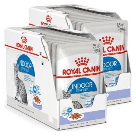 ROYAL CANIN Indoor Sterilised Karma Mokra Dla Kotów Sterylizowanych W Galaretce 24x85g