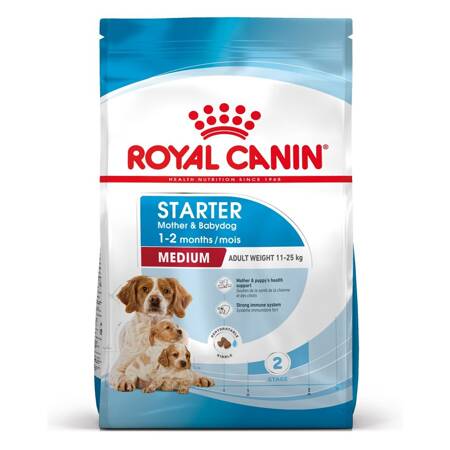 ROYAL CANIN Medium Starter Mother&Babydog 15kg karma sucha dla suk w ciąży i okresie laktacji oraz szczeniąt, od 4 do 8 tygodnia życia, ras średnich