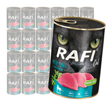 Rafi Cat Adult Bezzbożowa Mokra Karma Dla Kotów Sterylizowanych Z Tuńczykiem 24x400g