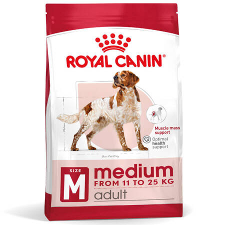 Royal Canin Adult Medium BF 15kg Zbilansowana Sucha Karma Dla Psów Średnich Ras