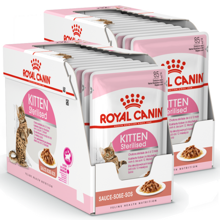 Royal Canin Kitten Sterilised Karma Mokra W Sosie Dla Kociąt Do 12 Miesiąca Życia 24x85g