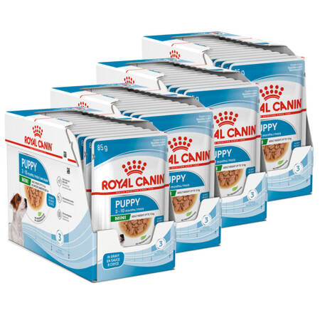 Royal Canin Mini Puppy 48x85g Mokra Karma w Sosie Dla Szczeniąt Do 10 Miesiąca Małych Ras