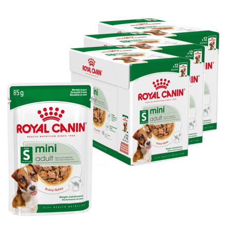 Royal Canin SHN Mini Adult 36x85g Karma Mokra W Sosie Dla Psów Dorosłych Ras Małych