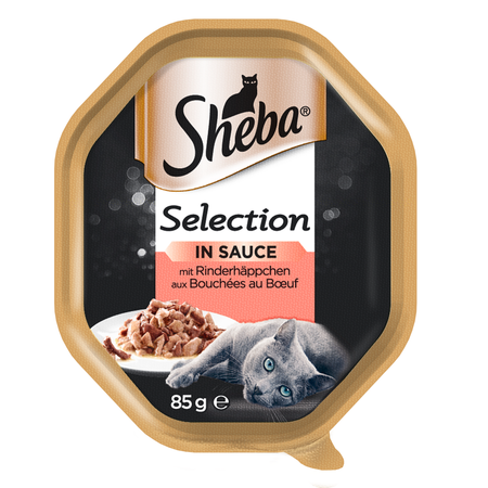 SHEBA Selection 85g z Wołowiną - mokra karma dla kotów w sosie