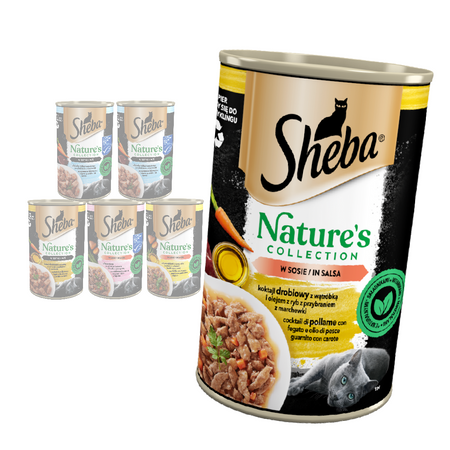 Sheba Nature's Collection 6x400g Mokra Karma Dla Kotów Mix 5 Smaków W Sosie I Pasztecie