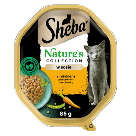 Sheba Nature's Collection 85g Z Indykiem I Marchewką W Sosie Mokra Karma Dla Dorosłych Kotów