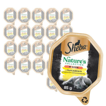 Sheba Nature's Collection Z Kurczakiem I Czerwoną Papryką W Sosie 22x85g Mokra Karma Dla Dorosłych Kotów