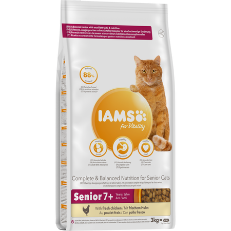 Sucha Karma Iams for Vitality Dla Starszych Kotów Ze Świeżym Kurczakiem 3kg
