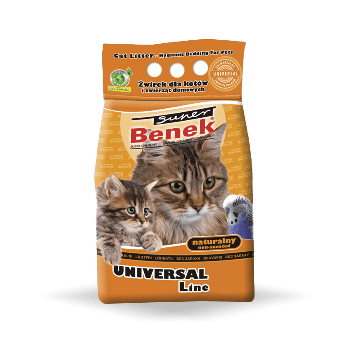 Super Benek Universal Naturalny 25L - Zwirek dla Wszystkich Kotów